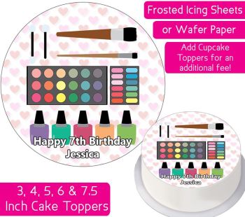 Makeup Personalised Cake Topper