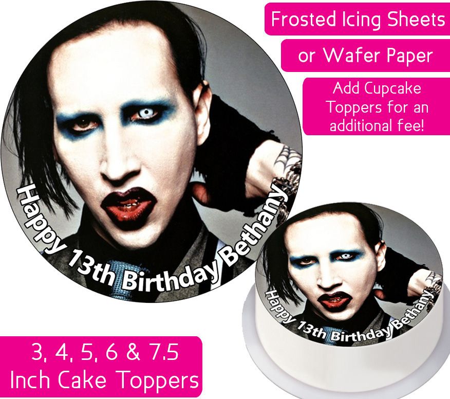 Marilyn Manson Personalised Cake Topper
