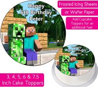 Minecraft Friends Personalised Cake Topper