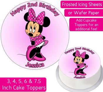 Minnie Mouse Personalised Cake Topper