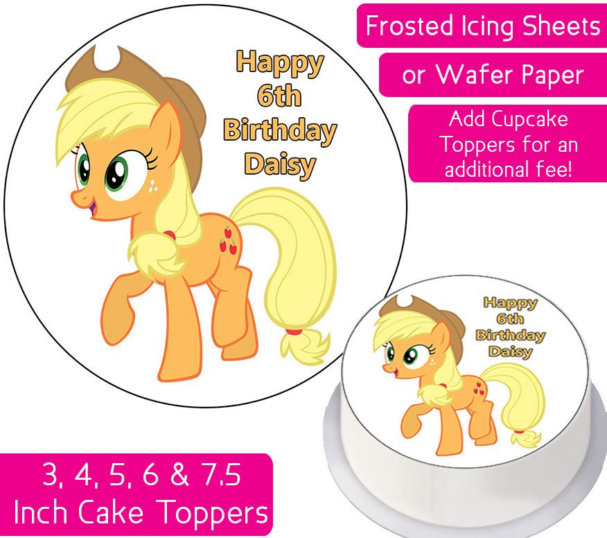MLP Applejack - My Little Pony Personalised Cake Topper