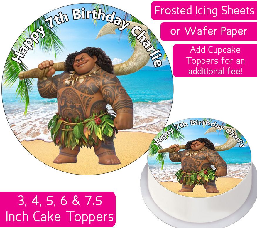 Baby Moana Personalised Cake Topper – Blissful Toppers