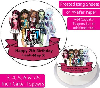 Monster High Personalised Cake Topper