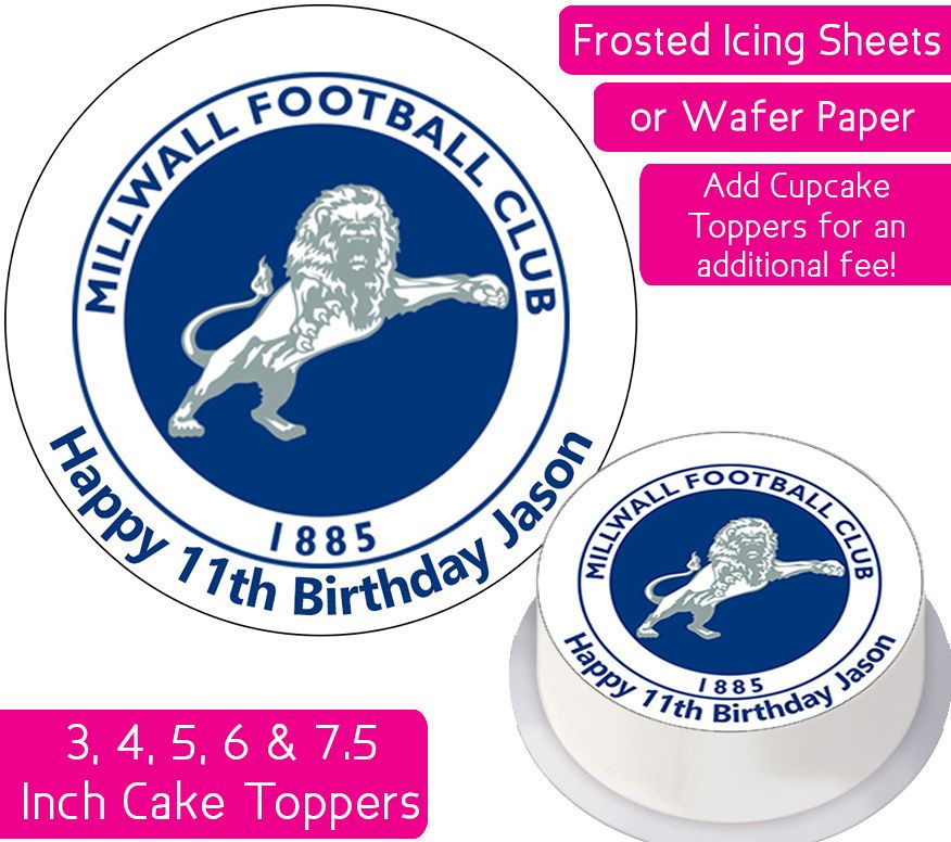 Milwall Football Personalised Cake Topper