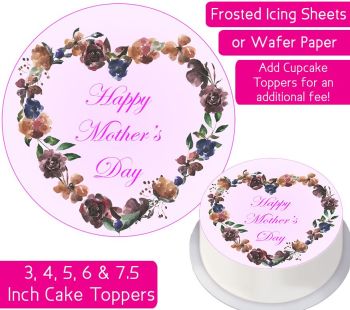Mother's Day Flower Personalised Cake Topper