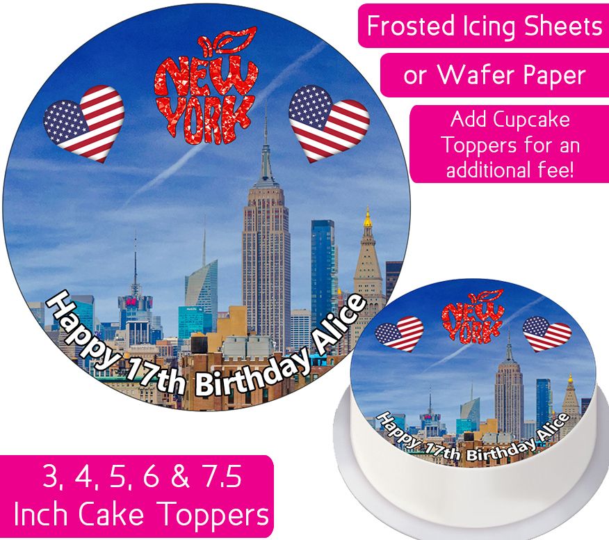 New York Personalised Cake Topper