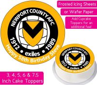 Newport County Football Personalised Cake Topper