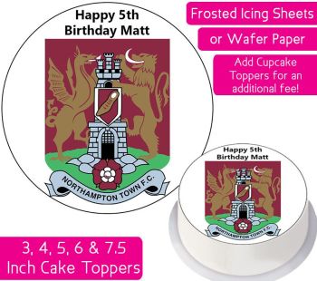 Northampton Town Football Personalised Cake Topper