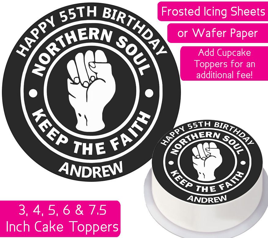 Northern Soul Personalised Cake Topper