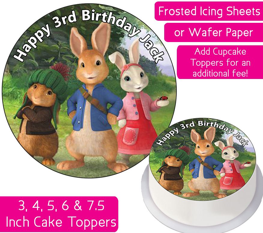 Peter Rabbit Personalised Cake Topper