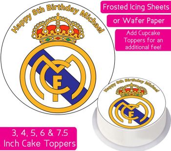 Real Madrid Football Personalised Cake Topper