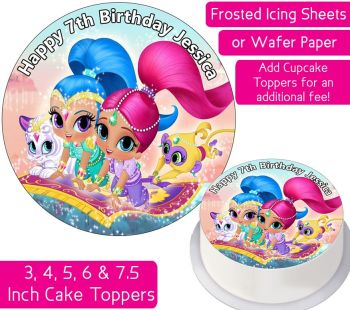 Shimmer and Shine Gang Personalised Cake Topper