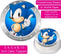 Sonic The Hedgehog Solo Personalised Cake Topper
