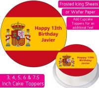 Spain Flag Personalised Cake Topper