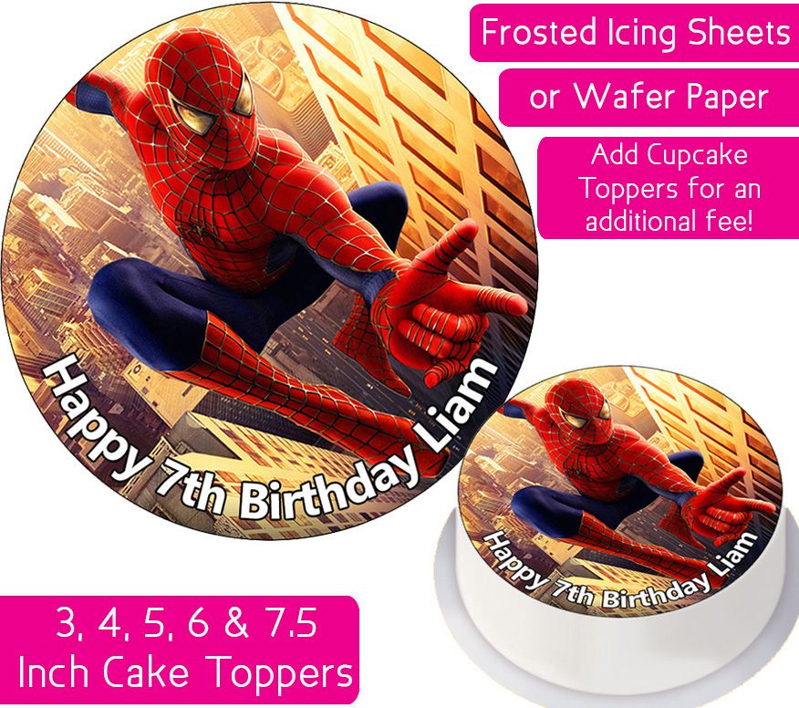 Spiderman Personalised Cake Topper