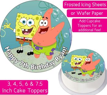 Spongebob & Patrick Personalised Cake Topper