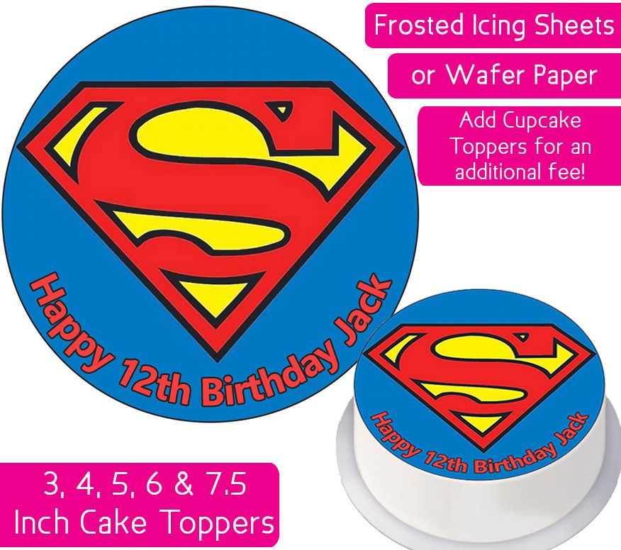 Superman Personalised Cake Topper