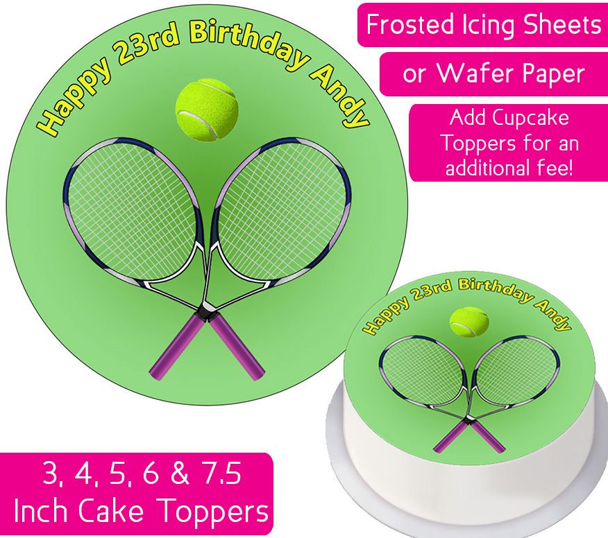 Tennis Personalised Cake Topper