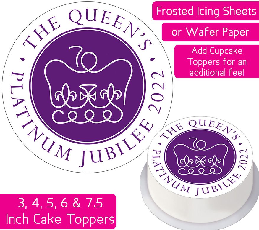 The Queen's Platinum Jubilee 2022 - English - Cake Topper