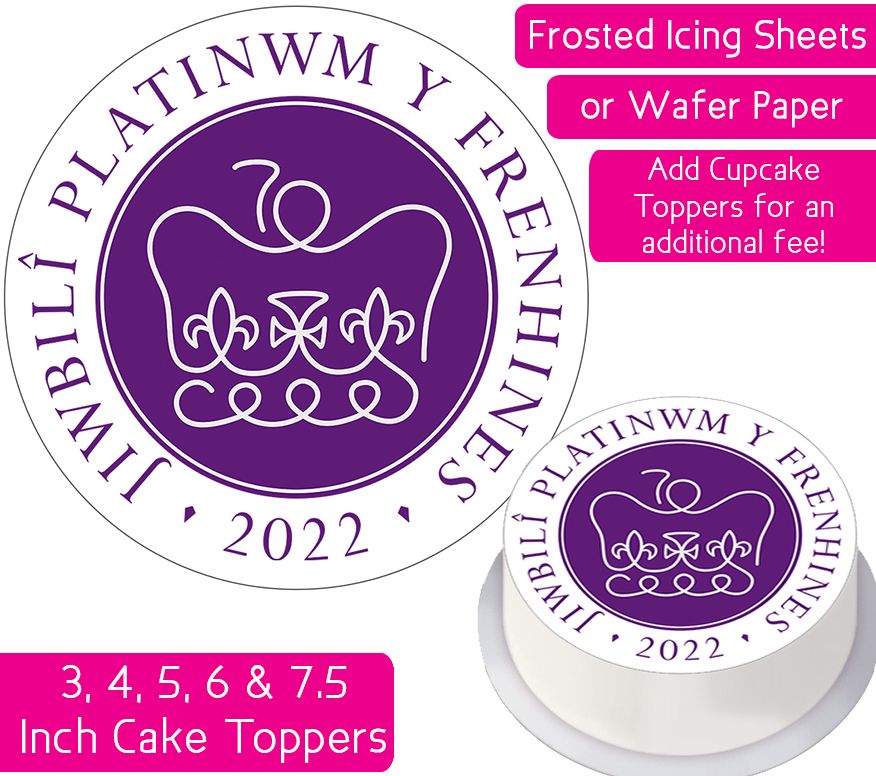 The Queen's Platinum Jubilee 2022 - Welsh - Cake Topper