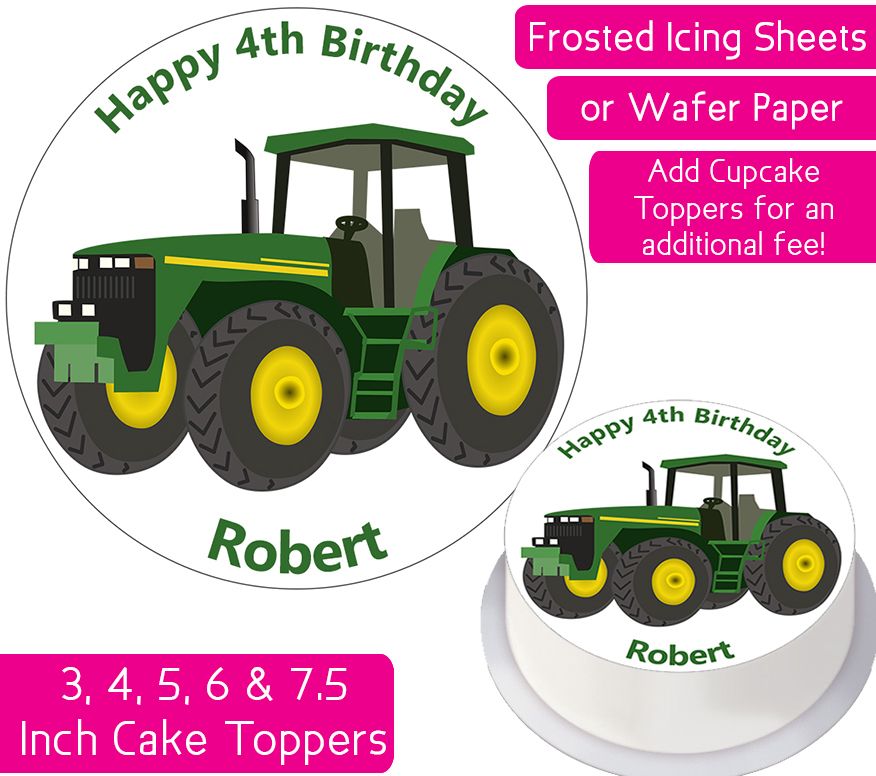 Tractor Personalised Cake Topper