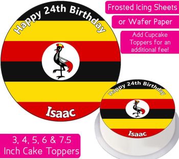 Uganda Flag Personalised Cake Topper