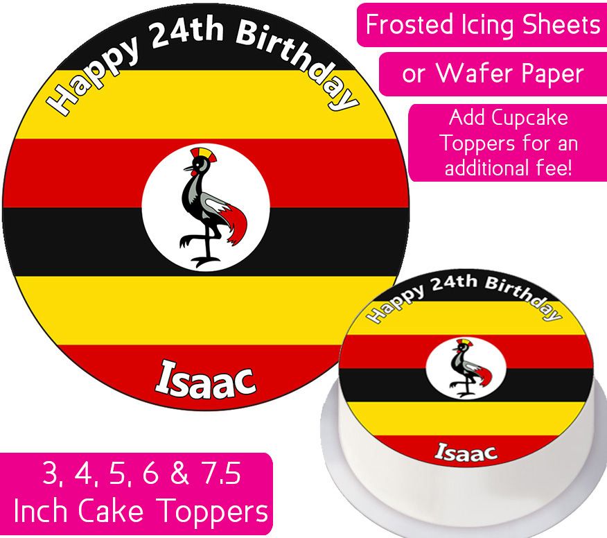 Uganda Flag Personalised Cake Topper