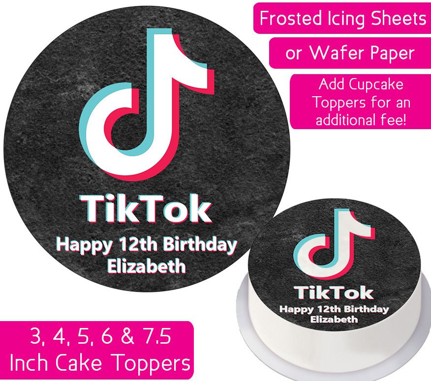 TikTok Personalised Cake Topper