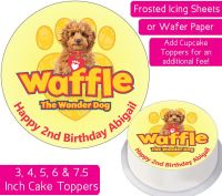Waffle The Wonder Dog Personalised Cake Topper