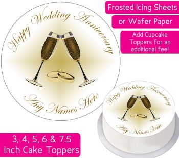 Wedding Anniversary Personalised Cake Topper