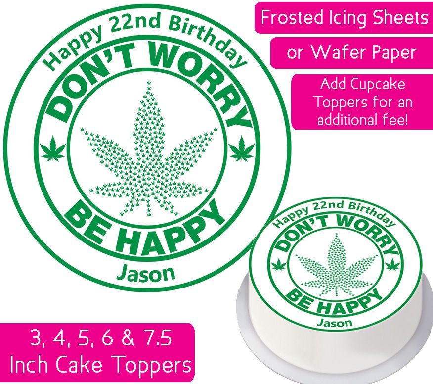 Weed Personalised Cake Topper