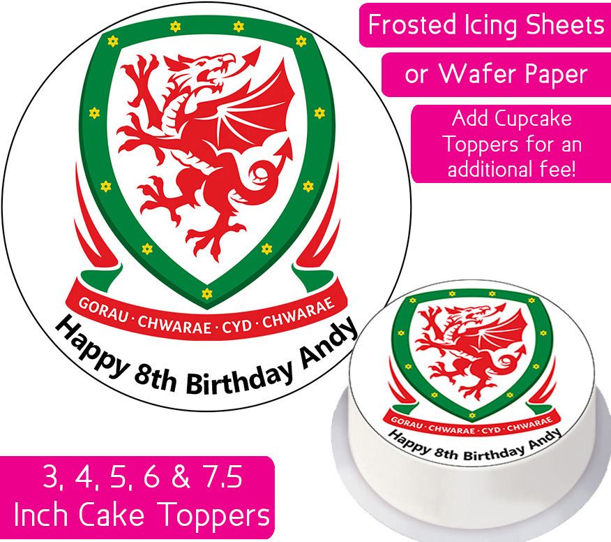 Welsh Football Team Cake Topper 
