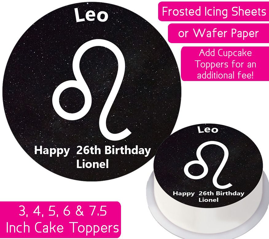 Zodiac Leo Personalised Cake Topper
