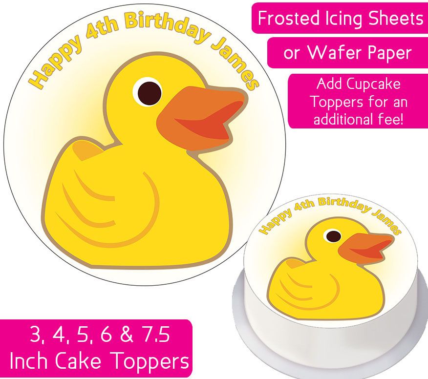 Yellow Duck Personalised Cake Topper