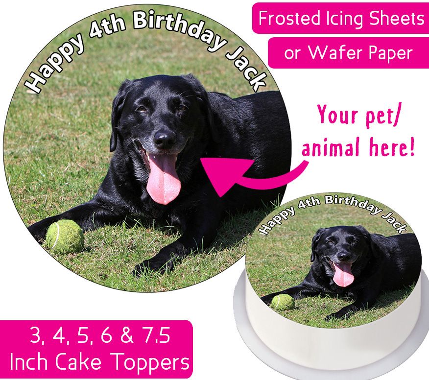 Your Own Pet / Animal Personalised Photo Cake Topper