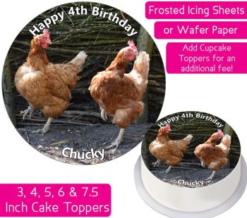 Chickens Personalised Cake Topper