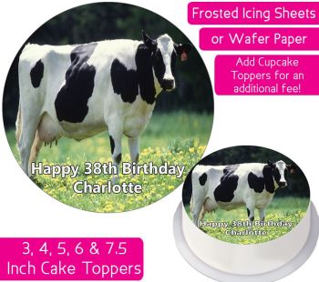 Cow Personalised Cake Topper