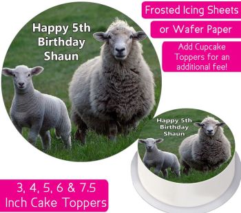 Sheep Personalised Cake Topper