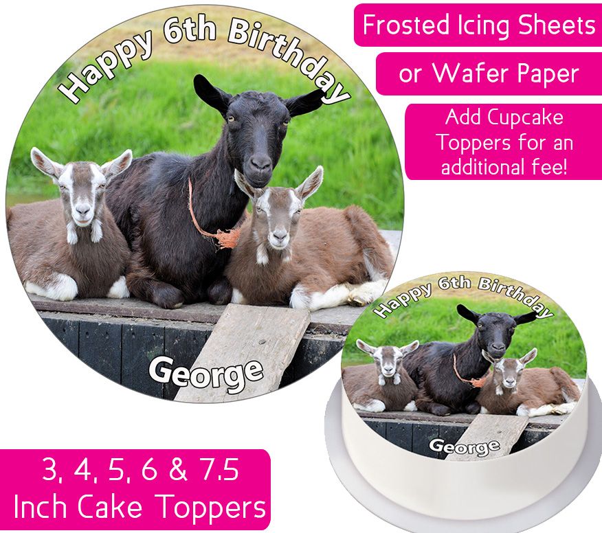 Goat Group Personalised Cake Topper