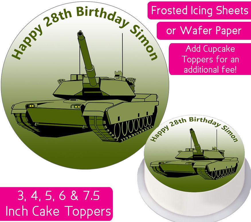 Army Tank Personalised Cake Topper