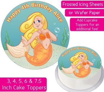 Mermaid Personalised Cake Topper