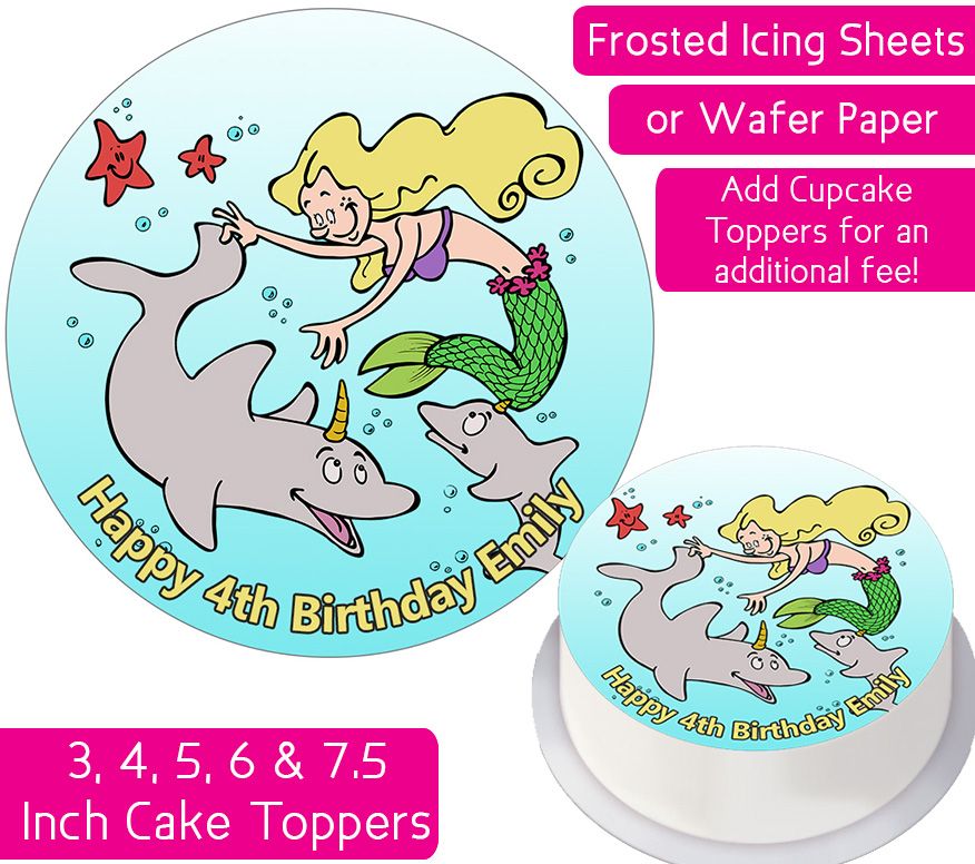 Mermaid Gang Personalised Cake Topper