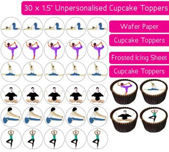 Yoga - 30 Cupcake Toppers