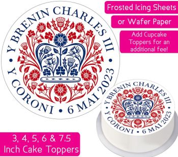 King Charles' Coronation - Welsh - Cake Topper
