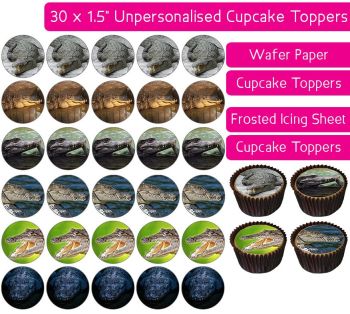 Crocodile - 30 Cupcake Toppers