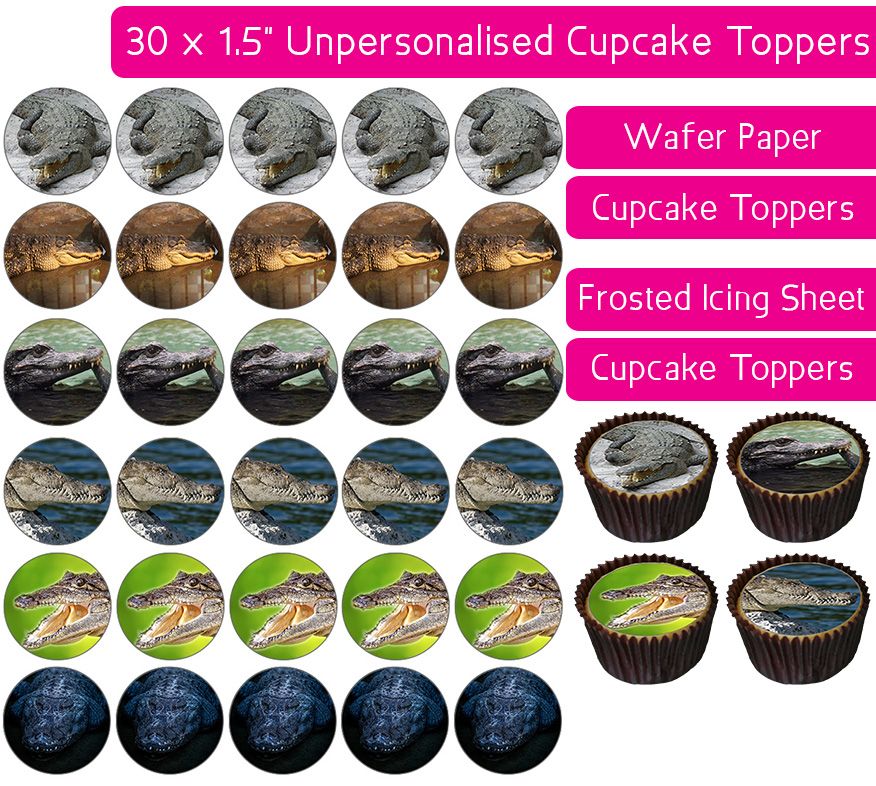Crocodiles - 30 Cupcake Toppers