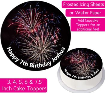 Fireworks Personalised Cake Topper