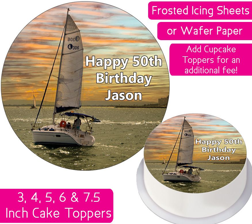 Sailing Personalised Cake Topper