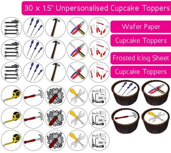 Tools - 30 Cupcake Toppers