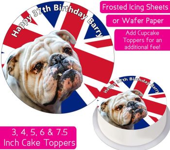 Bulldog Personalised Cake Topper